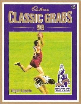 1999 Cadbury Classic Grabs 98 #15 Nigel Lappin Front